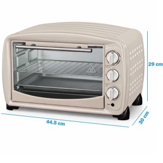 BAKAJI Ηλεκτρικός Φούρνος Crema 1500W με Ταψί και Σχάρα 26L για Ομο...