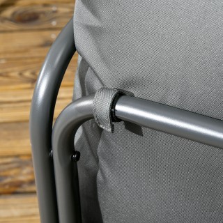 Σετ κήπου 5 τεμαχίων από ατσάλι με 4 καρέκλες 58x58x66 cm και τραπέ... Σετ κήπου 5 τεμαχίων από ατσάλι με 4 καρέκλες 58x58x66 cm και τραπέ...