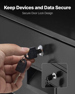 VEVOR Συρτάρι Ρακ 4U για Ράφια 19 ιντσών, Μέγ. Φορτίο 22.68 κιλά, Κ...