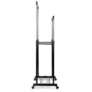 BAKAJI Διπλή Επεκτάσιμη Τηλεσκοπική Κρεμάστρα με Ρόδες 42x75x158 cm...