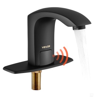 VEVOR Αισθητήρας Αυτόματης Ροής Νερού για Μπάνιο, Ματ Μαύρο, 16 x 4...