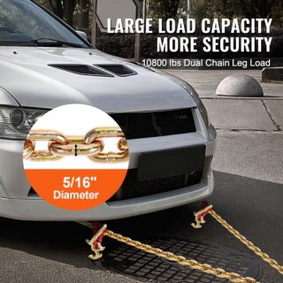 Αλυσίδα Ρυμούλκησης VEVOR 5/16 x 3 G80 με Άγκιστρα RTJ & Grab 10800...
