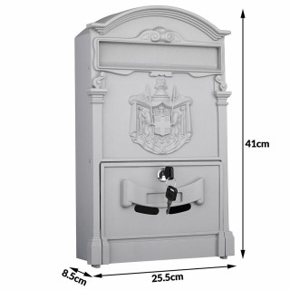 BAKAJI Γραμματοκιβώτιο Τοίχου Αλουμινίου Εξωτερικού Χώρου με Κλειδ... BAKAJI Γραμματοκιβώτιο Τοίχου Αλουμινίου Εξωτερικού Χώρου με Κλειδ...