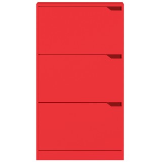 BAKAJI Ντουλάπα παπουτσιών 3 φύλλων με ράφια διπλού βάθους, κόκκιν... BAKAJI Ντουλάπα παπουτσιών 3 φύλλων με ράφια διπλού βάθους, κόκκιν...