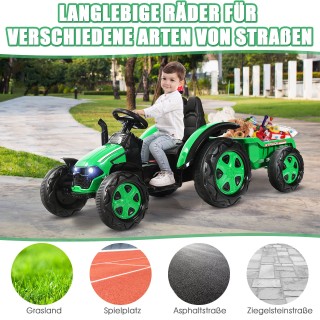 Costway Παιδικό Τρακτέρ με Ρυμουλκούμενο και Μουσική Αναπαραγωγή -... Costway Παιδικό Τρακτέρ με Ρυμουλκούμενο και Μουσική Αναπαραγωγή -...