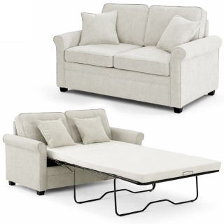 Shally Dogan Διθέσιος Καναπές-Κρεβάτι Μπεζ με Εργονομικό Μαξιλάρι M...