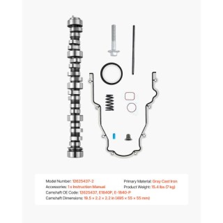 VEVOR Σετ Εξαρτημάτων Εκκεντροφόρου με Φλάντζα Χρονομέτρου και Ράβδ...