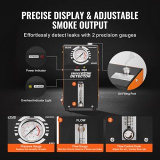 VEVOR Ανιχνευτής Διαρροών Καπνού Αυτοκινήτου με Ενσωματωμένη Αντλία...