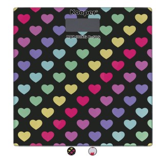 Kooper Ηλεκτρονική ζυγαριά μπάνιου από γυαλί ασφαλείας Cuori Kooper... Kooper Ηλεκτρονική ζυγαριά μπάνιου από γυαλί ασφαλείας Cuori Kooper...