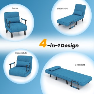 Costway Πολυλειτουργική Καρέκλα Ύπνου 4-σε-1 με Ρυθμιζόμενη Πλάτη κ... Costway Πολυλειτουργική Καρέκλα Ύπνου 4-σε-1 με Ρυθμιζόμενη Πλάτη κ...