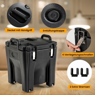 Costway Κινητή Ψυγειοθήκη 30L με Ρόδες και Φρένα, Στοιβαζόμενη Θερμ...