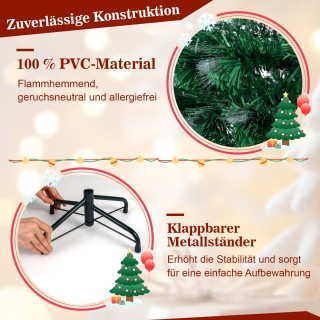 Costway 120 εκ Τεχνητό Χριστουγεννιάτικο Δέντρο με Φωτισμό & Αστέρι...