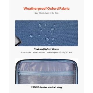 VEVOR Μπλε Επεκτάσιμη Βαλίτσα με Ρόδες 51cm BYKSTXBYLS20PROXL001V0