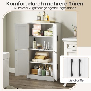 Costway Λευκός Πιατοθήκη με 4 Πόρτες & Ρυθμιζόμενα Ράφια JV12950WH Costway Λευκός Πιατοθήκη με 4 Πόρτες & Ρυθμιζόμενα Ράφια JV12950WH