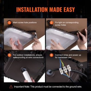 VEVOR Σετ 4 LED Φώτα Οροφής 80W 8800LM 5000K Εξωτερικού Χώρου TPDD... VEVOR Σετ 4 LED Φώτα Οροφής 80W 8800LM 5000K Εξωτερικού Χώρου TPDD...