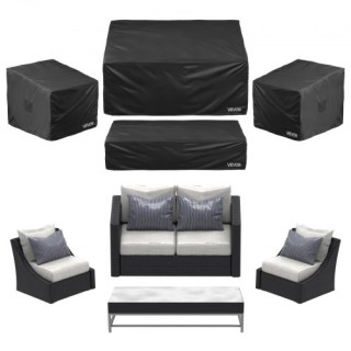 VEVOR Σετ 4 Αδιάβροχων Καλυμμάτων από Ύφασμα Οξφόρδης για Έπιπλα Βε...