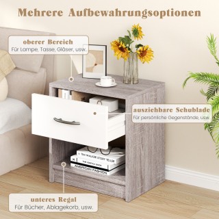 Costway Κομοδίνο με Κλασική Γοητεία και Λειτουργικότητα HU10887TW Costway Κομοδίνο με Κλασική Γοητεία και Λειτουργικότητα HU10887TW