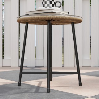 Outsunny Σετ Κήπου 3 Τεμαχίων από Ρατάν PE και Ατσάλι με 2 Καρέκλες...