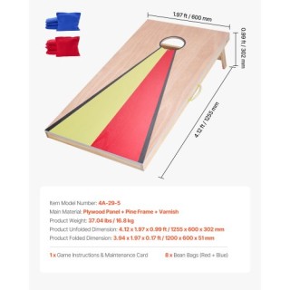 VEVOR Φορητό Σετ Κορνχόλ 4x2ft Ξύλινη Πλατφόρμα με 8 Σακουλάκια HWD... VEVOR Φορητό Σετ Κορνχόλ 4x2ft Ξύλινη Πλατφόρμα με 8 Σακουλάκια HWD...
