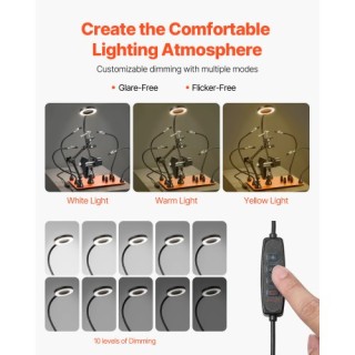 VEVOR Μαγνητική Σταθμός Συγκόλλησης με Μεγεθυντικό Φακό και Βάση PC...