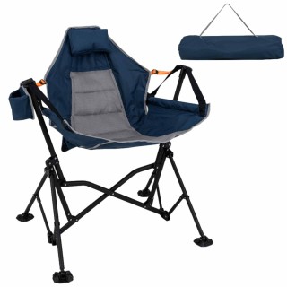 Costway Πτυσσόμενη Καρέκλα Κάμπινγκ με Ρυθμιζόμενη Πλάτη και Θήκη Π...