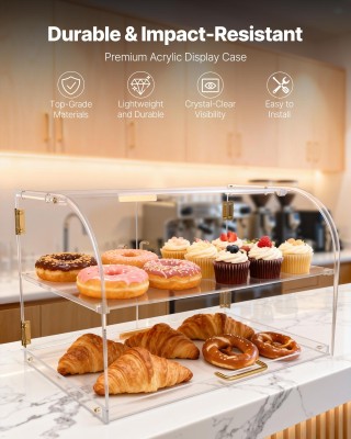 VEVOR Επαγγελματική Δίφυλλη Βιτρίνα Ζαχαροπλαστικής - Διαφανές Ακρυ... VEVOR Επαγγελματική Δίφυλλη Βιτρίνα Ζαχαροπλαστικής - Διαφανές Ακρυ...