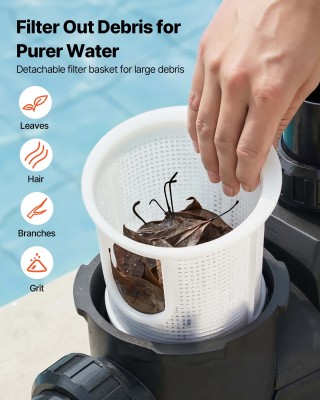 VEVOR Αντλία Πισίνας Μεταβλητής Ταχύτητας 1350W AC 220-240V 30,000 ...