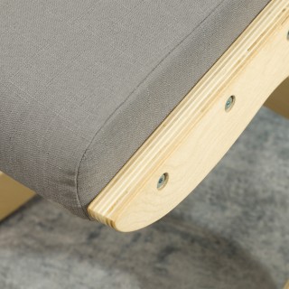 HOMCOM Εργονομική Καρέκλα με Γονάτισμα και Κλίση, σε Ύφασμα με Εφέ ...