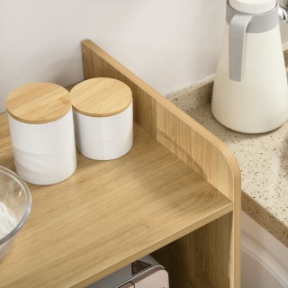 Ντουλάπι μικροκυμάτων μοριοσανίδας HOMCOM με επάνω ράφι, συρόμενο σ...