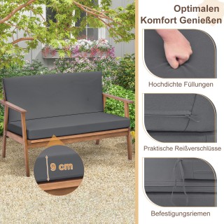 Costway  Σετ 4 Τεμαχίων Μπαλκονιού από Ακακία με Άνετα Μαξιλάρια σε...