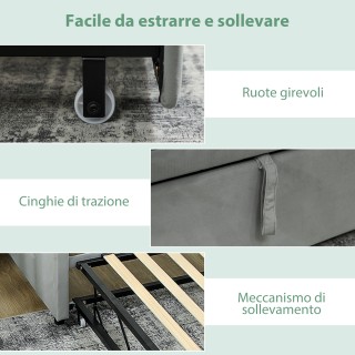 HOMCOM Καναπές Κρεβάτι 3 Θέσεων με Αποσπώμενο Κρεβάτι που Μετατρέπε... HOMCOM Καναπές Κρεβάτι 3 Θέσεων με Αποσπώμενο Κρεβάτι που Μετατρέπε...