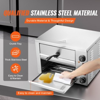 Ηλεκτρικός Φούρνος Πίτσας VEVOR 12 με Ρυθμιζόμενη Θερμοκρασία και Χ... Ηλεκτρικός Φούρνος Πίτσας VEVOR 12 με Ρυθμιζόμενη Θερμοκρασία και Χ...