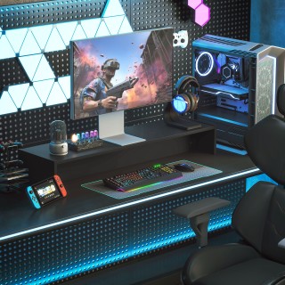 HOMCOM Βάση για Οθόνη με 2 Θήκες Αποθήκευσης από Ξύλο, 100x27x15 ε... HOMCOM Βάση για Οθόνη με 2 Θήκες Αποθήκευσης από Ξύλο, 100x27x15 ε...