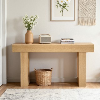 VEVOR Ρουστίκ Ξύλινος Κονσόλα 160 x 35 x 85 cm  για Σαλόνι ή Υπνοδω...