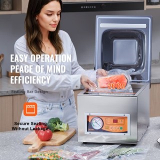 VEVOR Θάλαμος Συσκευασίας Κενού, 260W, για Υγρά Τρόφιμα & Κρέατα, 1...