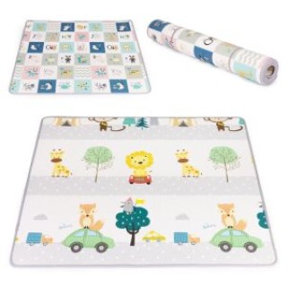 ECOTOYS Εκπαιδευτικό διπλής όψης πτυσσόμενο παιδικό στρώμα αφρού με...