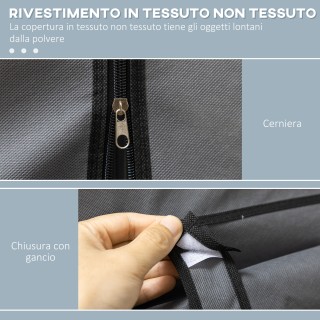 HOMCOM Ντουλάπα από Ύφασμα Μη Υφασμένο και Ατσάλι με 8 Ράφια και 2 ... HOMCOM Ντουλάπα από Ύφασμα Μη Υφασμένο και Ατσάλι με 8 Ράφια και 2 ...