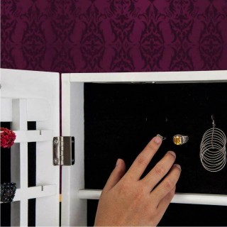 BAKAJI Ντουλάπι Κοσμημάτων με Καθρέφτη Ginevra σε Λευκό Χρώμα 02822465 BAKAJI Ντουλάπι Κοσμημάτων με Καθρέφτη Ginevra σε Λευκό Χρώμα 02822465