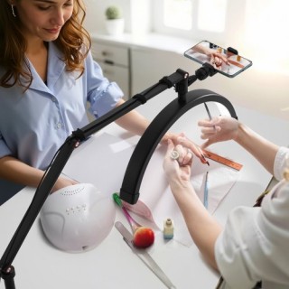 VEVOR Φωτιστικό Νυχιών 20W με Κλιπ & Βάση Κινητού LED Ημισέληνος WS... VEVOR Φωτιστικό Νυχιών 20W με Κλιπ & Βάση Κινητού LED Ημισέληνος WS...