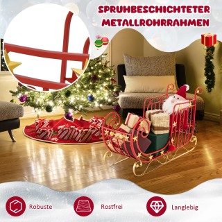 Costway Εντυπωσιακός Κόκκινο-Χρυσός Χριστουγεννιάτικος Έλκηθρος γι... Costway Εντυπωσιακός Κόκκινο-Χρυσός Χριστουγεννιάτικος Έλκηθρος γι...