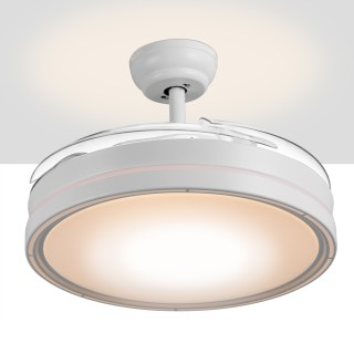 BAKAJI  Ανεμιστήρας Οροφής με 4 Αναδιπλούμενα Πτερύγια, Φωτιστικό L...