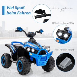 Costway Ηλεκτρικό Παιδικό Quad 12V με Μουσική, Κόρνα και LED Φώτα -...