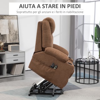 Καρέκλα ανυψωτικού μασάζ 8 σημείων HOMCOM με τηλεχειριστήριο, σε ύφ...