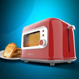 Cecotec Ρετρό Τοστιέρα με Κάθετο Σχεδιασμό και Γυάλινο Παράθυρο Ret...