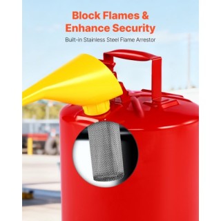 VEVOR Κανάτα Ασφαλείας 19L για Βενζίνη με Ανοξείδωτο Ατσάλινο Φλογο... VEVOR Κανάτα Ασφαλείας 19L για Βενζίνη με Ανοξείδωτο Ατσάλινο Φλογο...