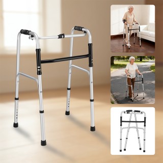 BAKAJI Ρυθμιζόμενη Κατά Ύψος Αλουμινένια Υποστήριξη Περίπατου με Μέ...