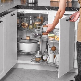 VEVOR  Γωνιακός Οργανωτής Ντουλαπιού Κουζίνας Χρωμίου  MJSNLDGG2C34...