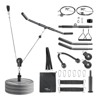 VEVOR Σύστημα Τροχαλιών Γυμναστηρίου, Σετ 2 Τεμαχίων με Δύο Ατσάλιν...