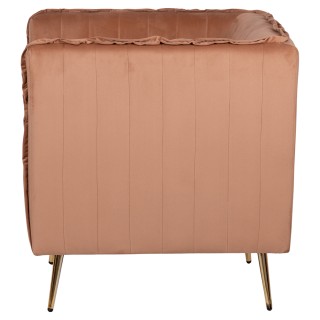 Galileo Βιntάge πολυθρόνα σε χρώμα καμηλό με ξύλινο σκελετό και επέ...