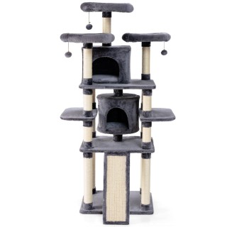 Costway Πολυεπίπεδο Δέντρο Γάτας με Σχοινί Σιζάλ και Μαλακό Πλαστικ...